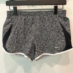 Nike Running Shorts - Black/White Print - SMALL